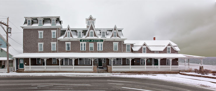 Snow-Covered Surf Hotel