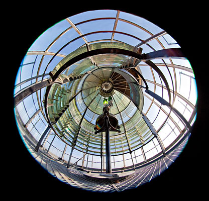 Inside the Fresnel Lens, Southeast Light